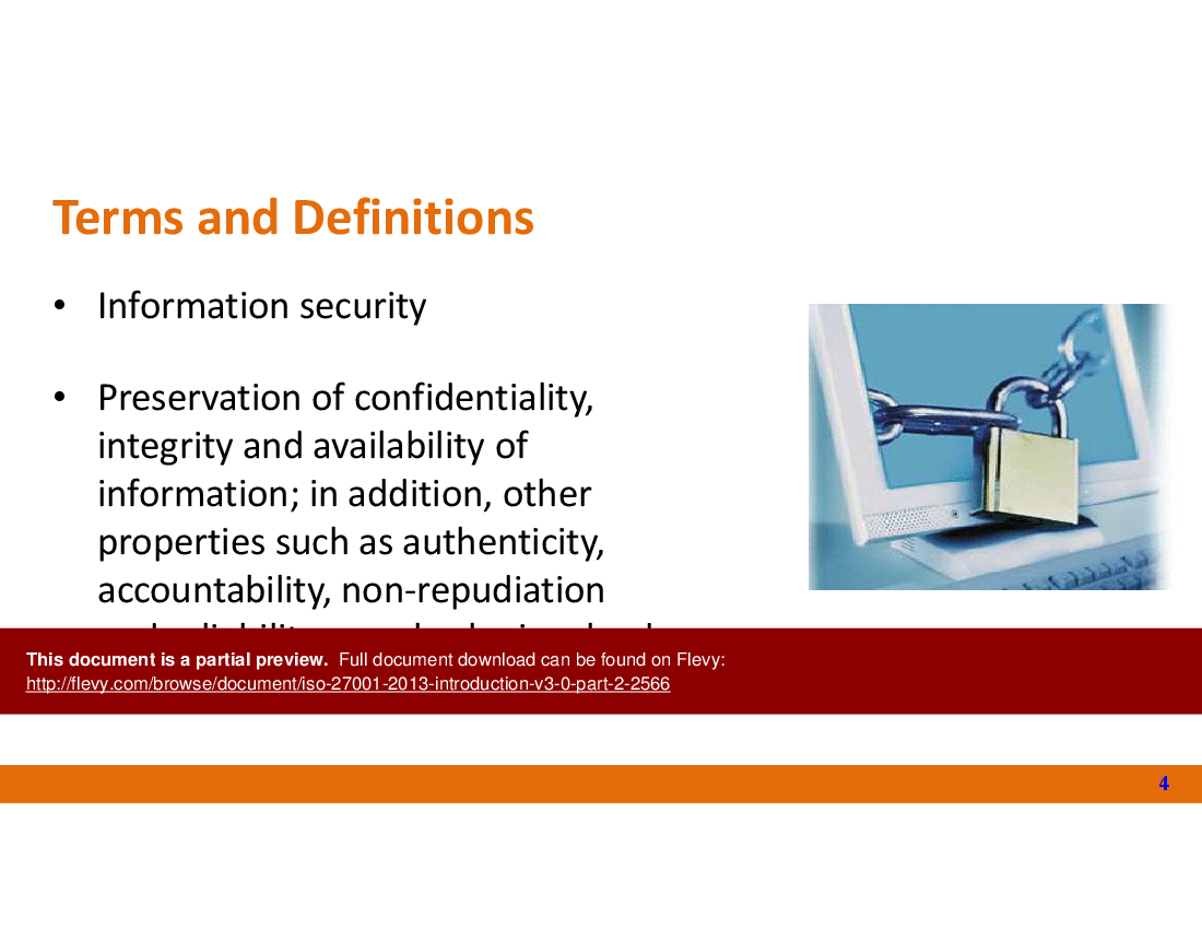 ISO 27001 2013 - Introduction v3.0 - Part 2 (11-slide PPT PowerPoint presentation (PPTX)) Preview Image