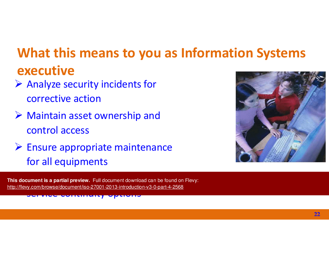 ISO 27001 2013 - Introduction v3.0 - Part 4 (24-slide PPT PowerPoint presentation (PPTX)) Preview Image