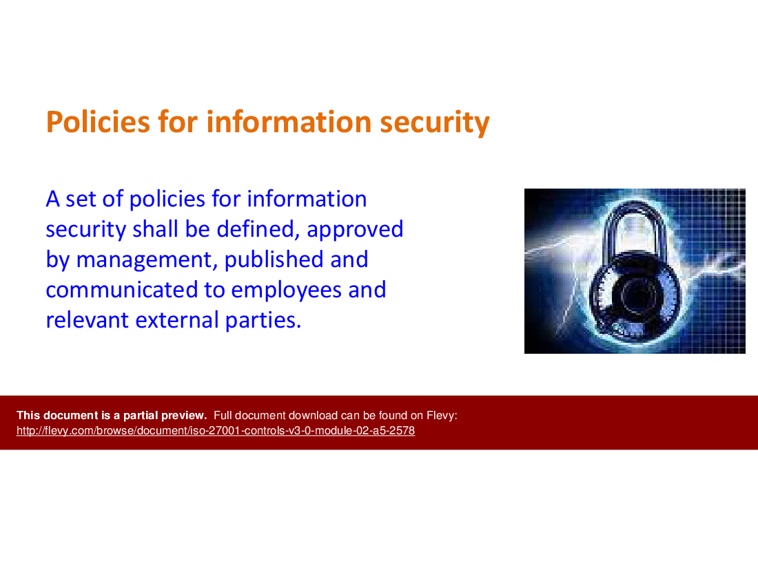 ISO 27001-Controls v3.0 - Module 02 - A5 (6-slide PPT PowerPoint presentation (PPTX)) Preview Image