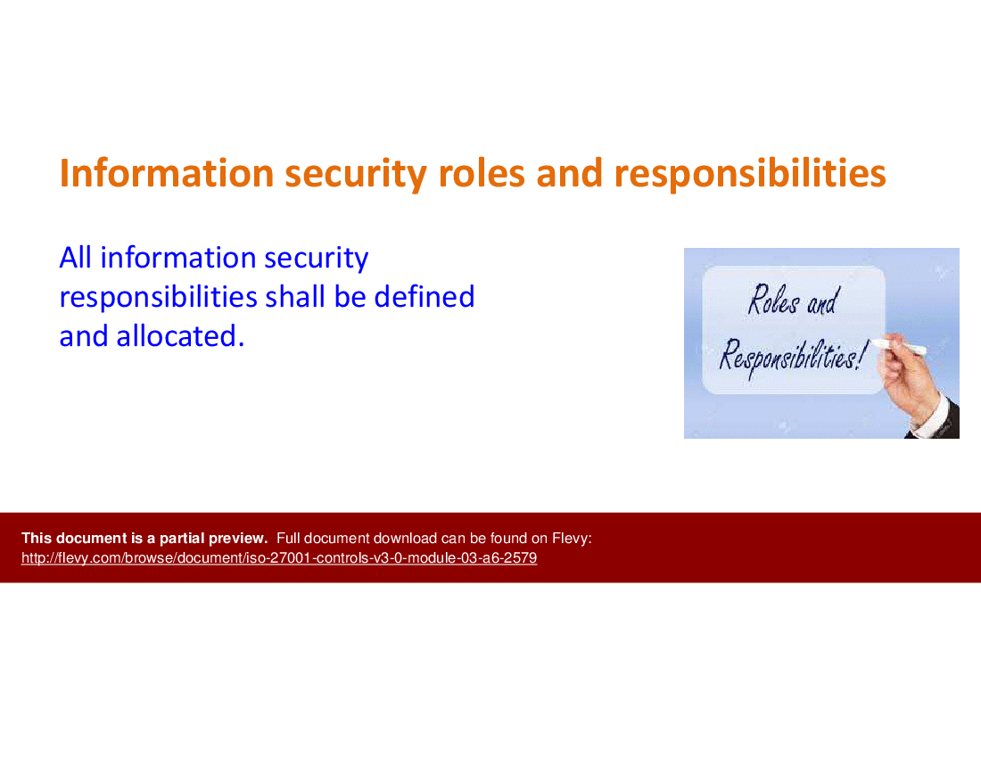 ISO 27001-Controls v3.0 - Module 03 - A6 (12-slide PPT PowerPoint presentation (PPTX)) Preview Image