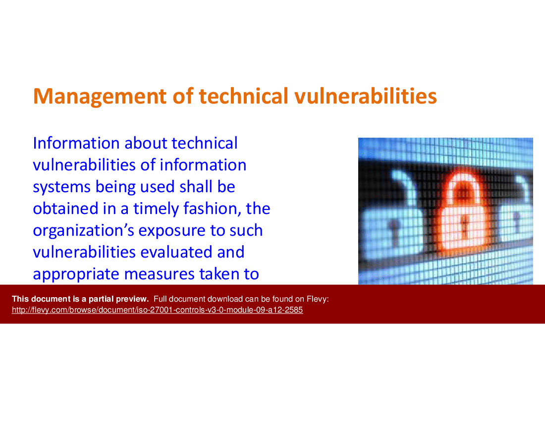 ISO 27001-Controls v3.0 - Module 09 - A12 (25-slide PPT PowerPoint presentation (PPTX)) Preview Image