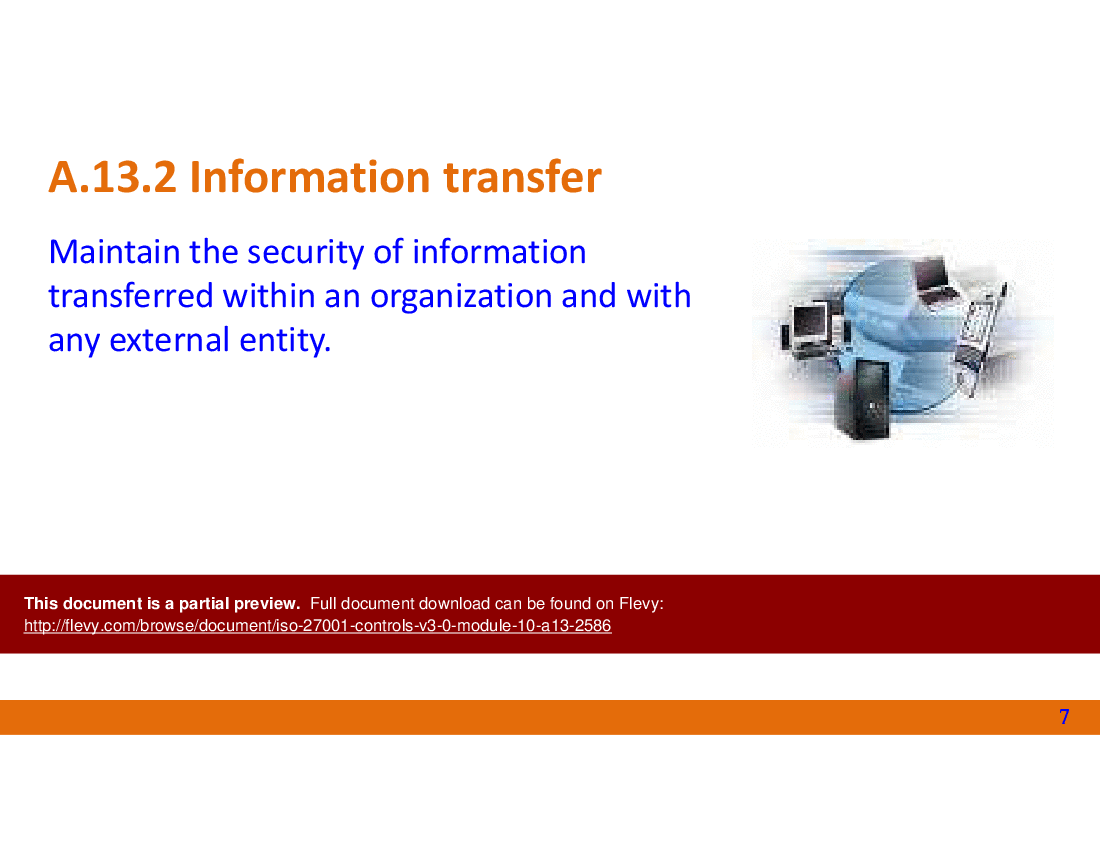 ISO 27001-Controls v3.0 - Module 10 - A13 (12-slide PPT PowerPoint presentation (PPTX)) Preview Image