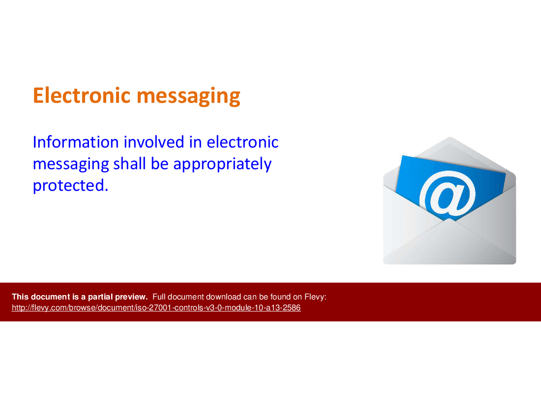 ISO 27001-Controls v3.0 - Module 10 - A13 (12-slide PPT PowerPoint presentation (PPTX)) Preview Image