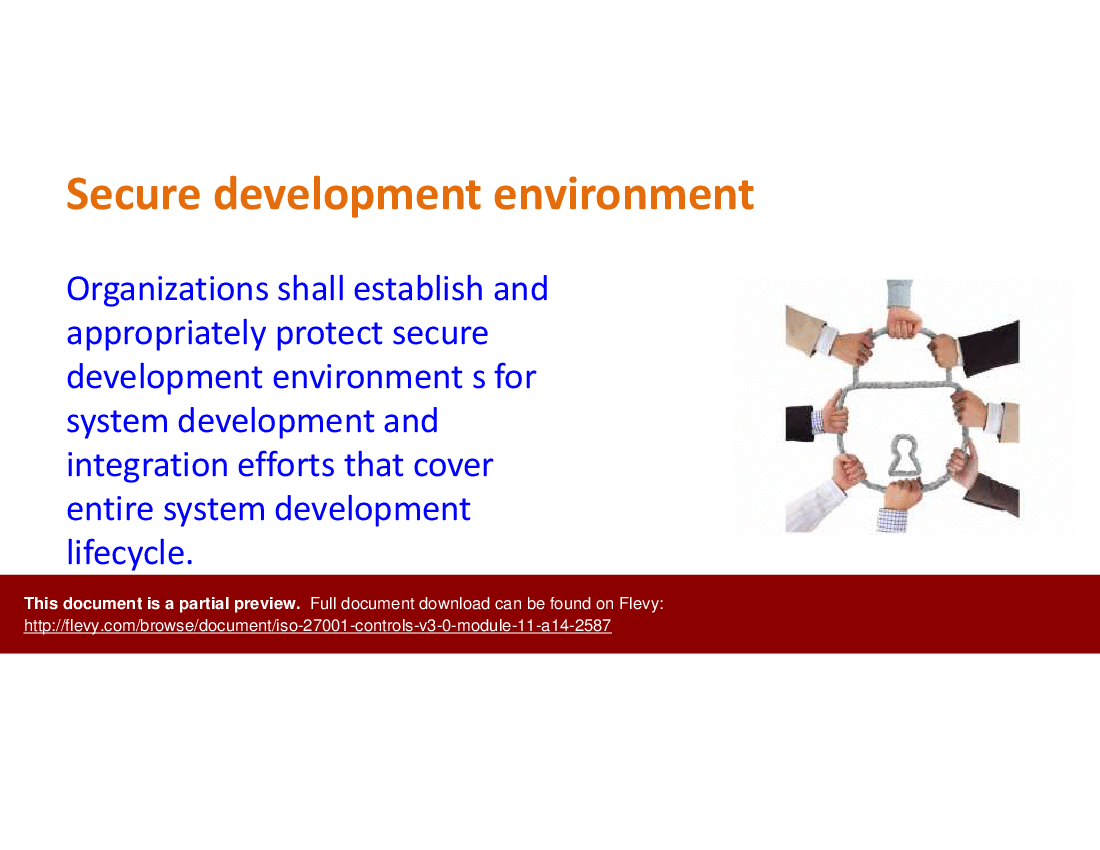 ISO 27001-Controls v3.0 - Module 11 - A14 (19-slide PowerPoint presentation (PPTX)) Preview Image