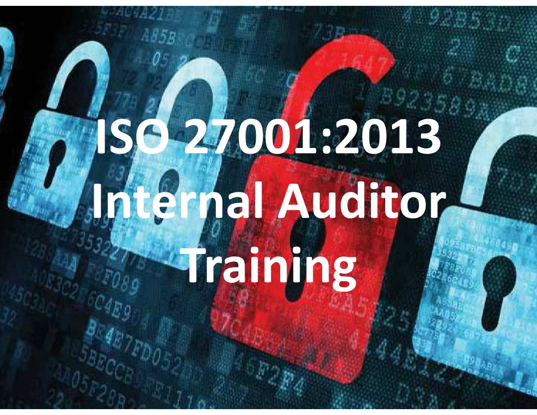 1-ISO 27001 Internal Auditor Training introduction