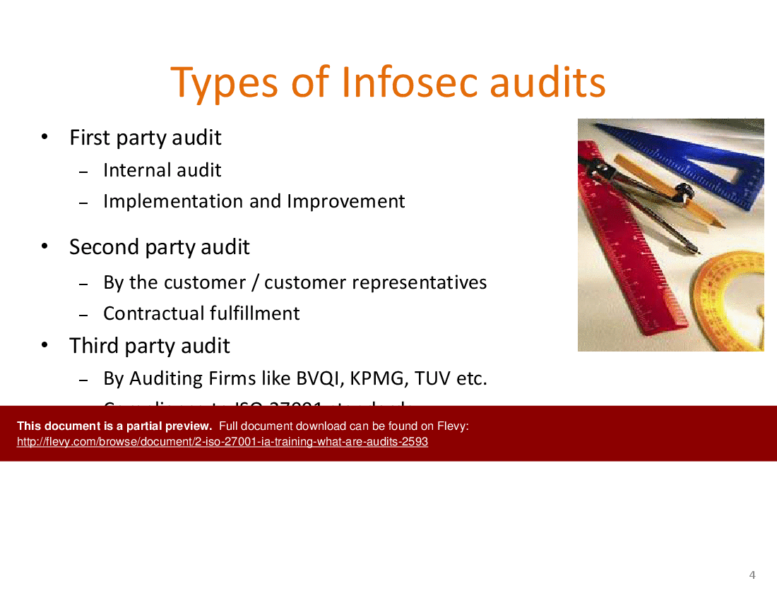 2-ISO 27001 IA Training What are audits (5-slide PPT PowerPoint presentation (PPTX)) Preview Image