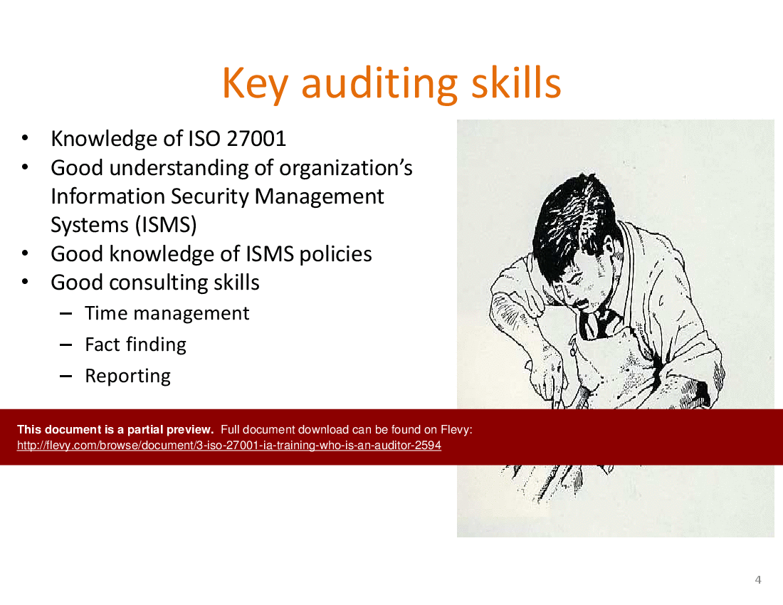 3-ISO 27001 IA Training Who is an auditor (5-slide PPT PowerPoint presentation (PPTX)) Preview Image