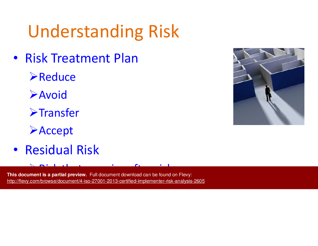 4-ISO 27001 2013 Certified Implementer Risk Analysis (15-slide PPT PowerPoint presentation (PPTX)) Preview Image