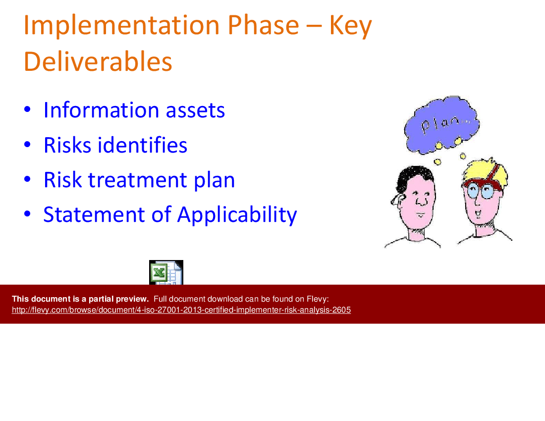 4-ISO 27001 2013 Certified Implementer Risk Analysis (15-slide PPT PowerPoint presentation (PPTX)) Preview Image