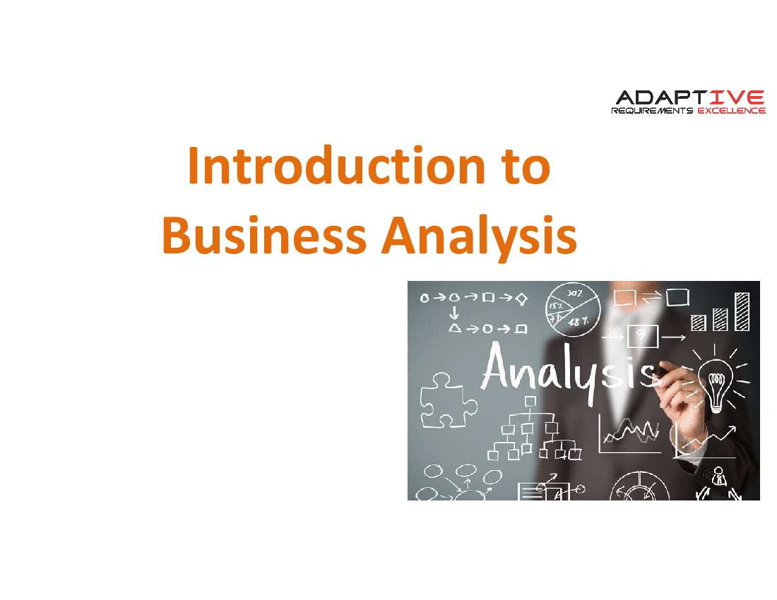 Module 02 - Intro to BA and Knowledge areas