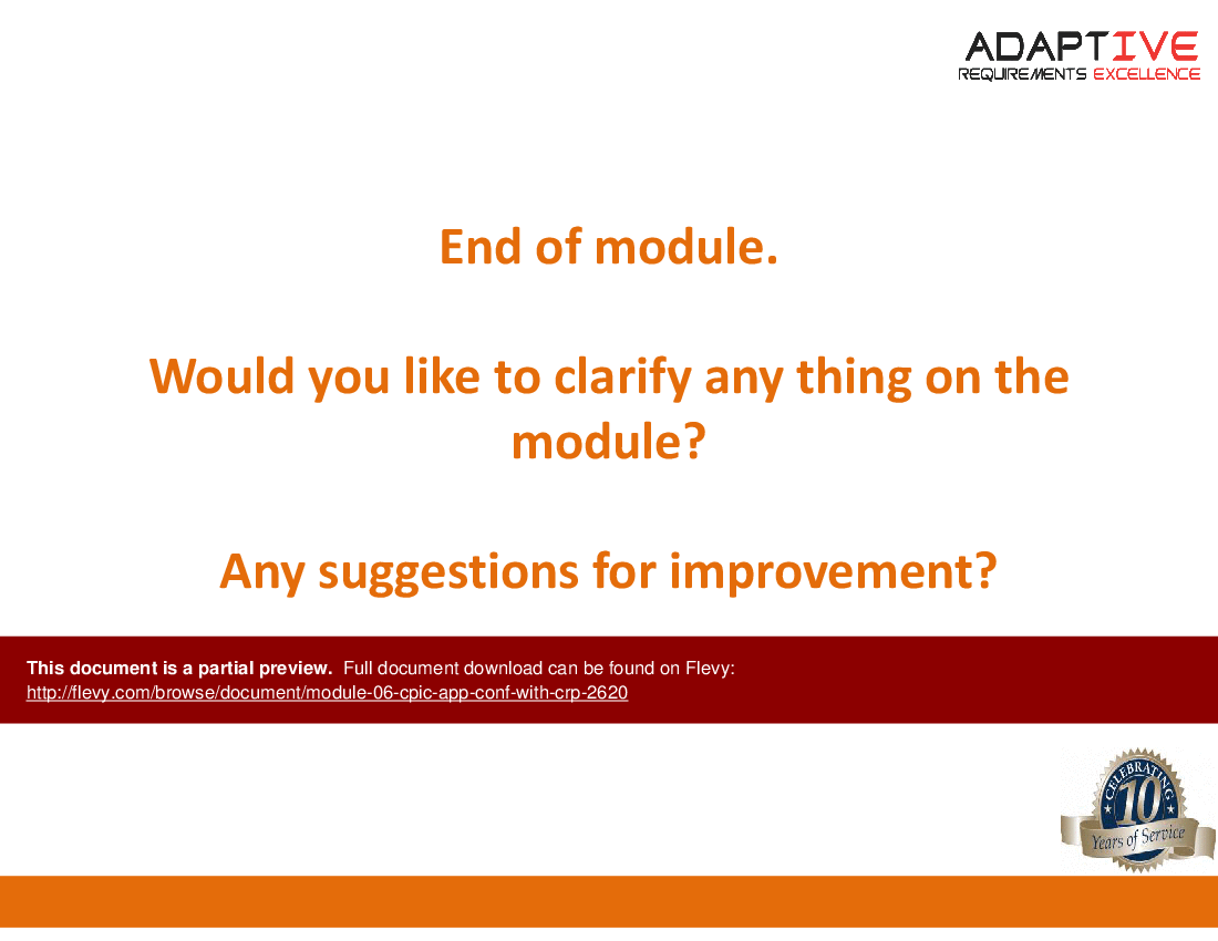Module 06 - CPIC - App Conf with CRP (23-slide PPT PowerPoint presentation (PPTX)) Preview Image