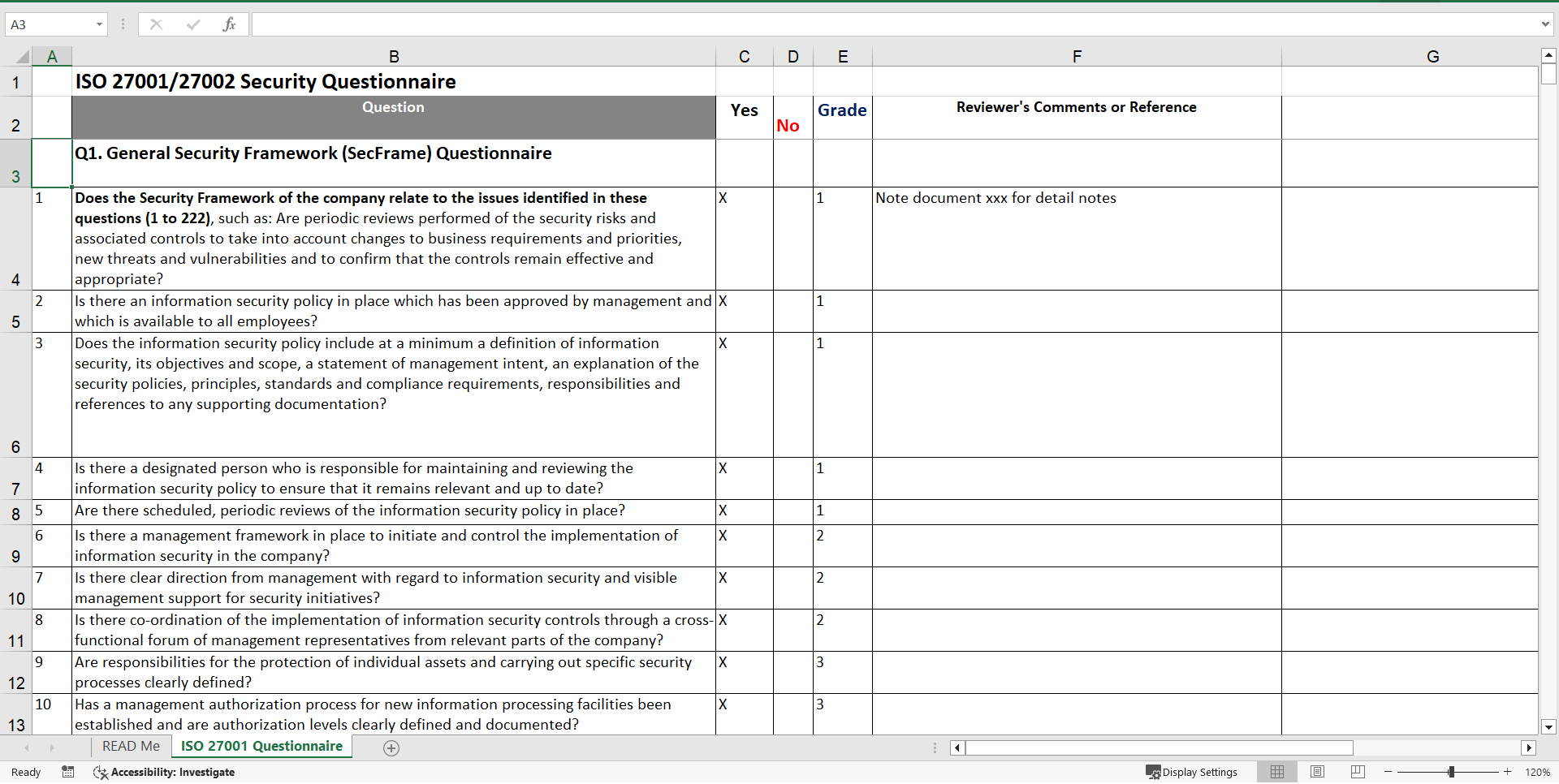 Iso 27001 Audit Checklist .xls