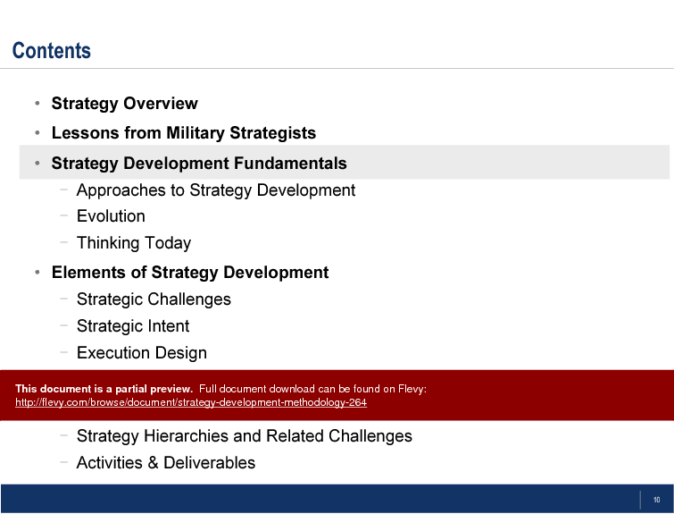 This is a partial preview of Strategy Development Methodology (35-slide PowerPoint presentation (PPT)). Full document is 35 slides. 
