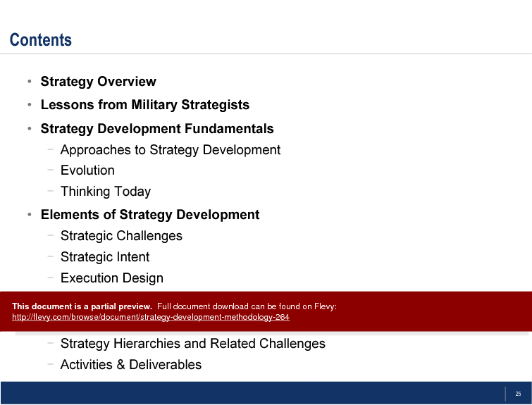 Strategy Development Methodology (35-slide PowerPoint presentation (PPT)) Preview Image