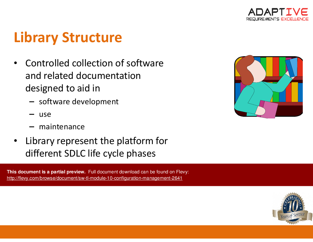SW TL-Module 10 - Configuration Management (11-slide PowerPoint presentation (PPTX)) Preview Image