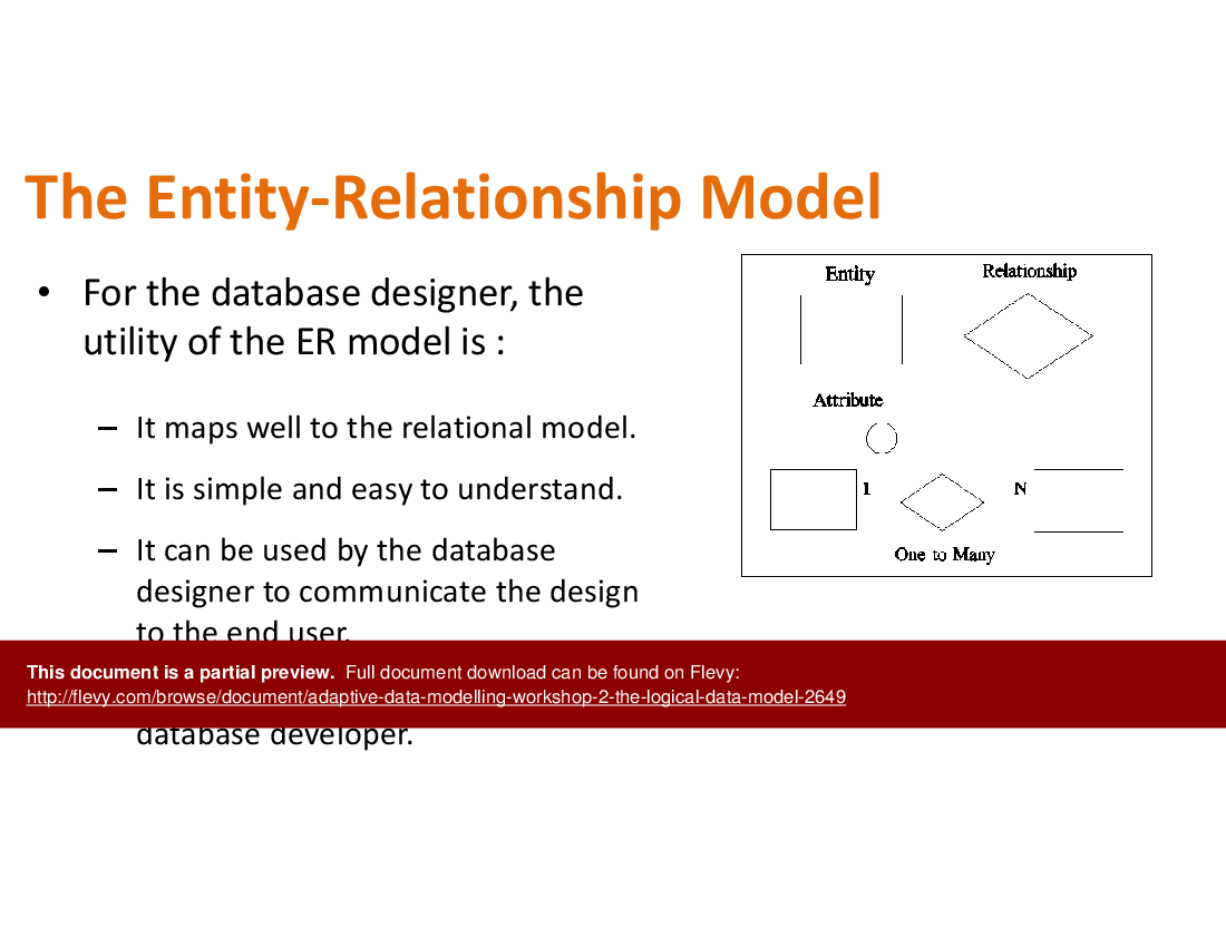 Adaptive Data Modelling Workshop 2 The Logical Data Model (33-slide PPT PowerPoint presentation (PPTX)) Preview Image