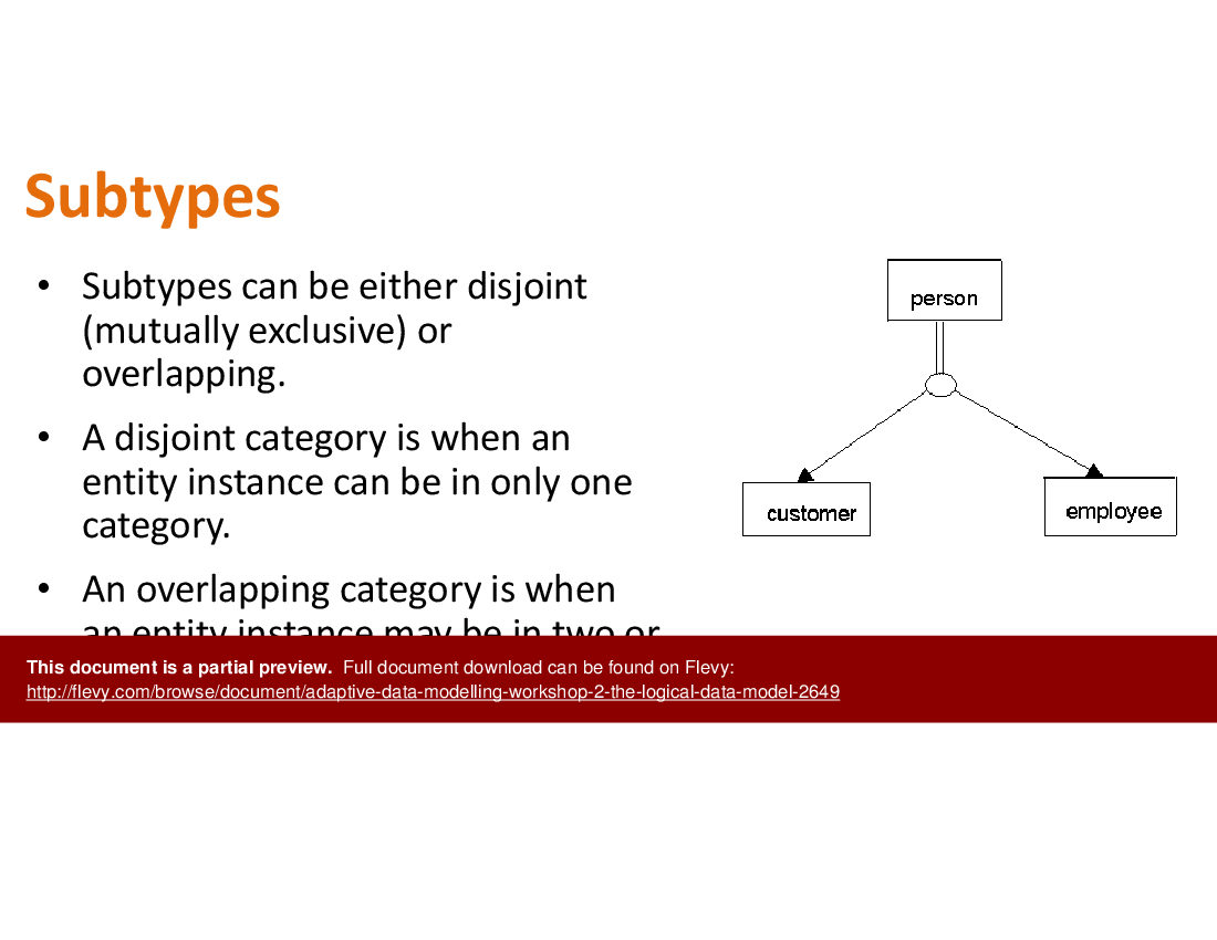 Adaptive Data Modelling Workshop 2 The Logical Data Model (33-slide PPT PowerPoint presentation (PPTX)) Preview Image