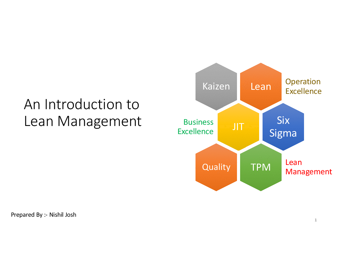 Introduction to Lean Management