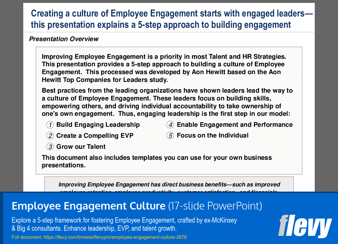Employee Engagement Culture PPT