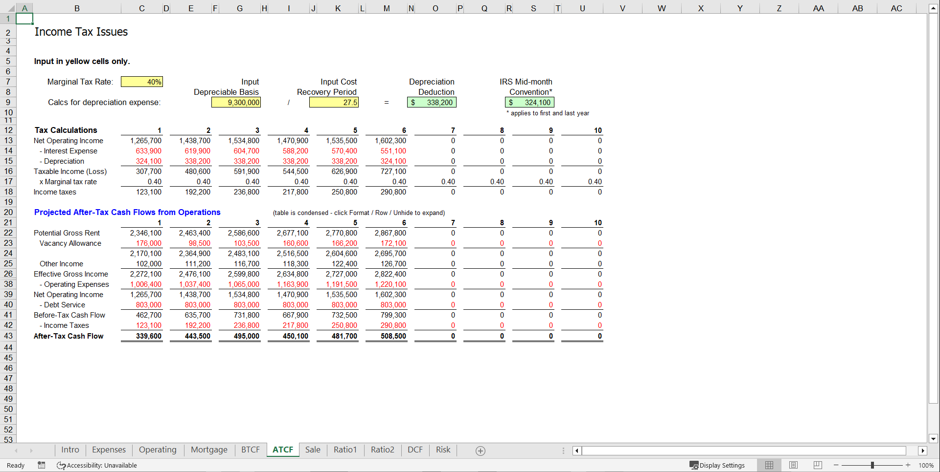 Real Estate Valuation Model (Excel template (XLS)) Preview Image