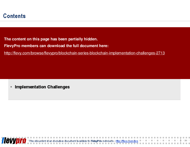 This is a partial preview of Blockchain Series: Blockchain Implementation Challenges (17-slide PowerPoint presentation (PPT)). Full document is 17 slides. 