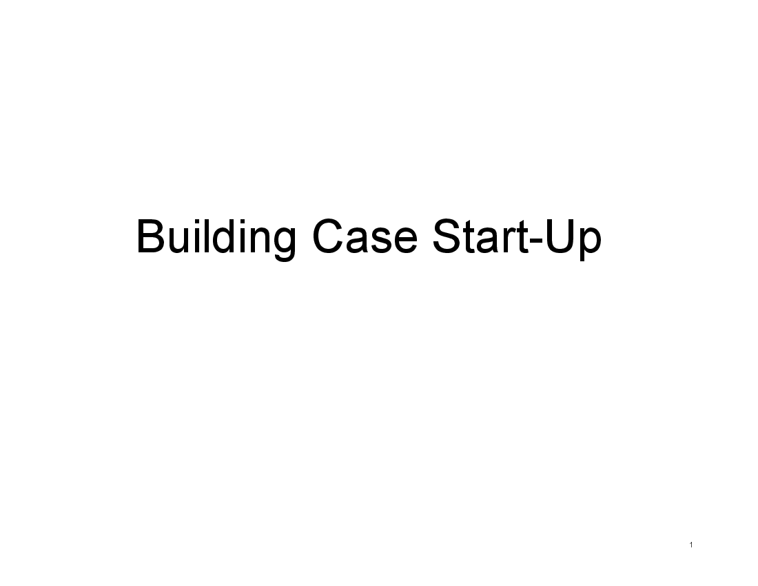Building Case Start-Up (18-slide PPT PowerPoint presentation (PPT)) Preview Image