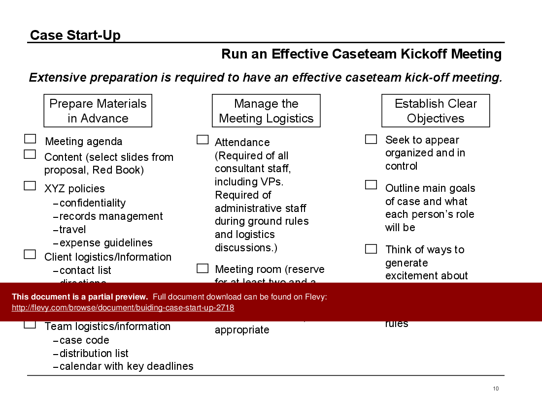 This is a partial preview of Building Case Start-Up (18-slide PowerPoint presentation (PPT)). Full document is 18 slides. 