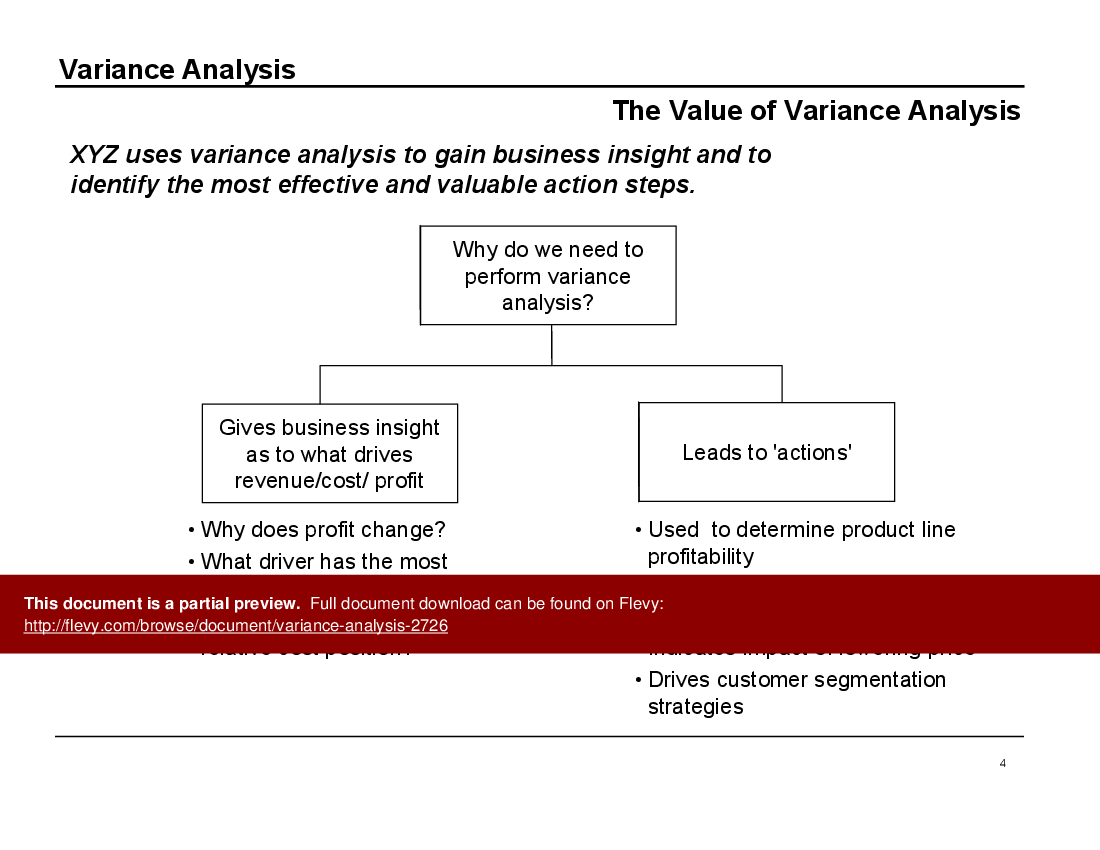 This is a partial preview of Variance Analysis (37-slide PowerPoint presentation (PPT)). Full document is 37 slides. 