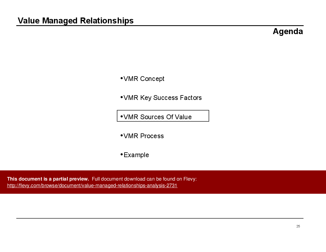 Value Managed Relationships Analysis (80-slide PPT PowerPoint presentation (PPT)) Preview Image