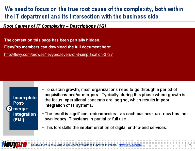 This is a partial preview of Levers of IT Simplification (27-slide PowerPoint presentation (PPT)). Full document is 27 slides. 