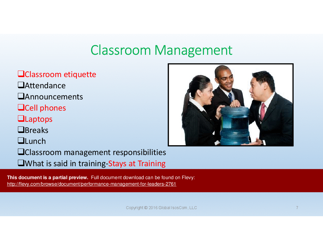 This is a partial preview of Performance Management for Leaders (157-slide PowerPoint presentation (PPTX)). Full document is 157 slides. 