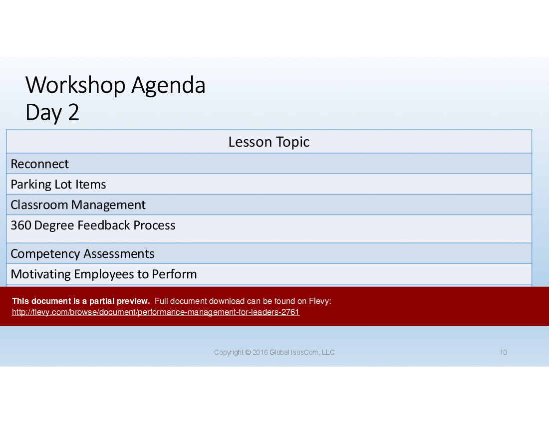 Performance Management for Leaders (157-slide PPT PowerPoint presentation (PPTX)) Preview Image