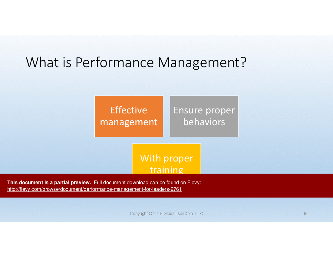Performance Management for Leaders (157-slide PPT PowerPoint presentation (PPTX)) Preview Image