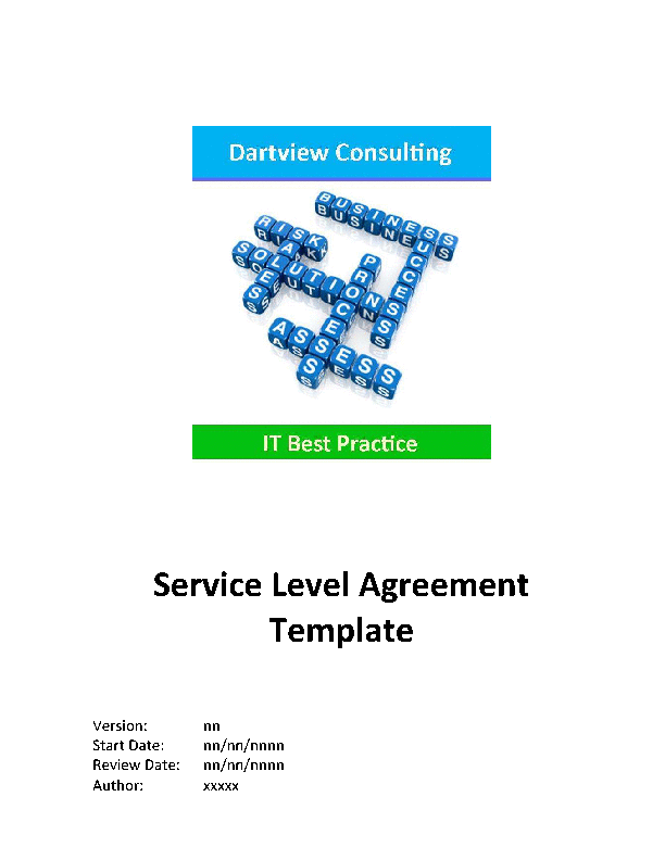 ITIL Service Level Agreement Template (27-page Word document) Preview Image