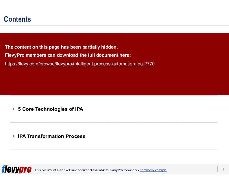 This is a partial preview of Intelligent Process Automation (IPA) (26-slide PowerPoint presentation (PPT)). Full document is 26 slides. 
