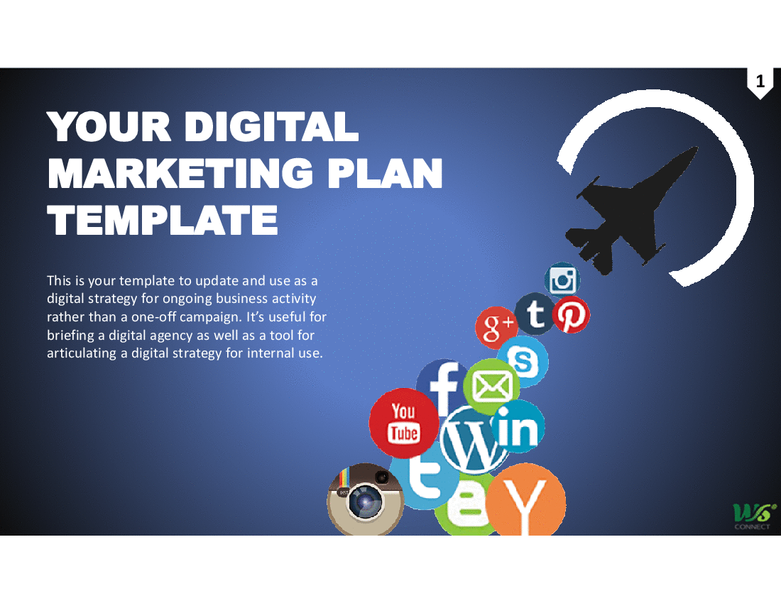 This is a partial preview of Digital Marketing Plan 2021 (34-slide PowerPoint presentation (PPTX)). Full document is 34 slides. 