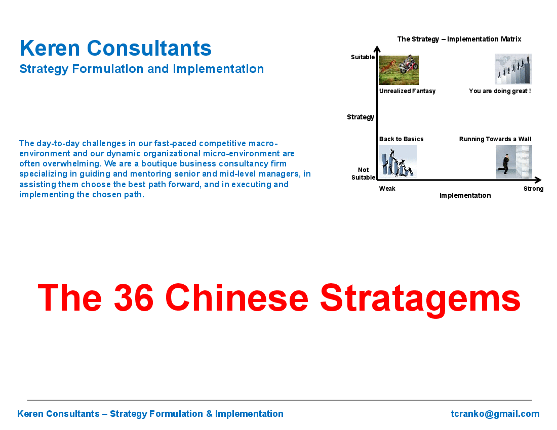 This is a partial preview of The 36 Stratagems - An Ancient Collection of Chinese Wisdom (56-slide PowerPoint presentation (PPT)). Full document is 56 slides. 