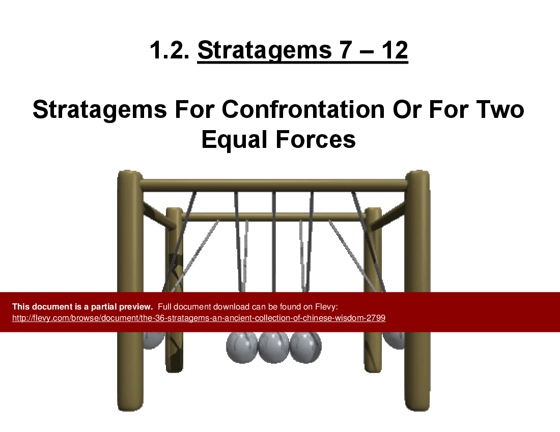 The 36 Stratagems - An Ancient Collection of Chinese Wisdom (56-slide PPT PowerPoint presentation (PPT)) Preview Image