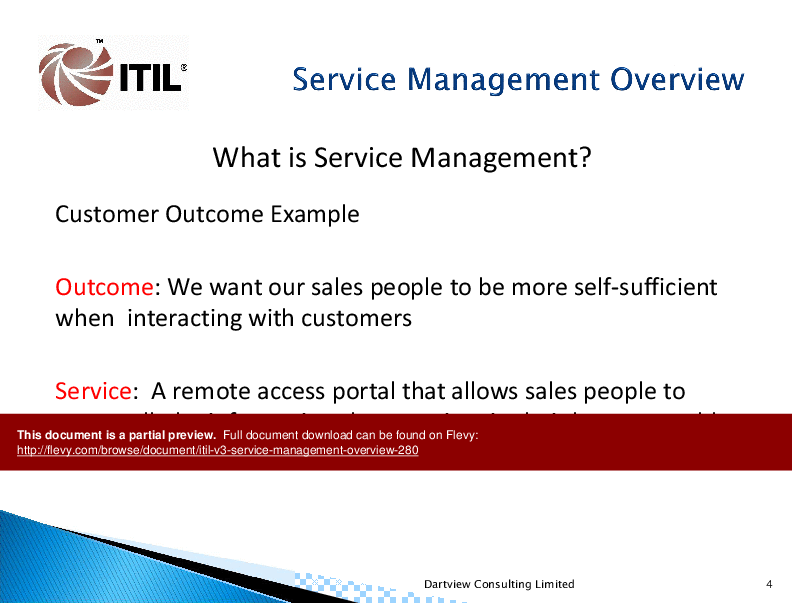 This is a partial preview of ITIL V3 Service Management Overview (129-slide PowerPoint presentation (PPTX)). Full document is 129 slides. 