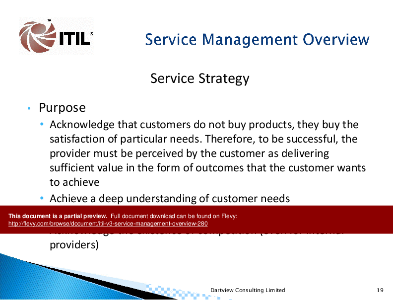 ITIL V3 Service Management Overview (129-slide PowerPoint presentation (PPTX)) Preview Image