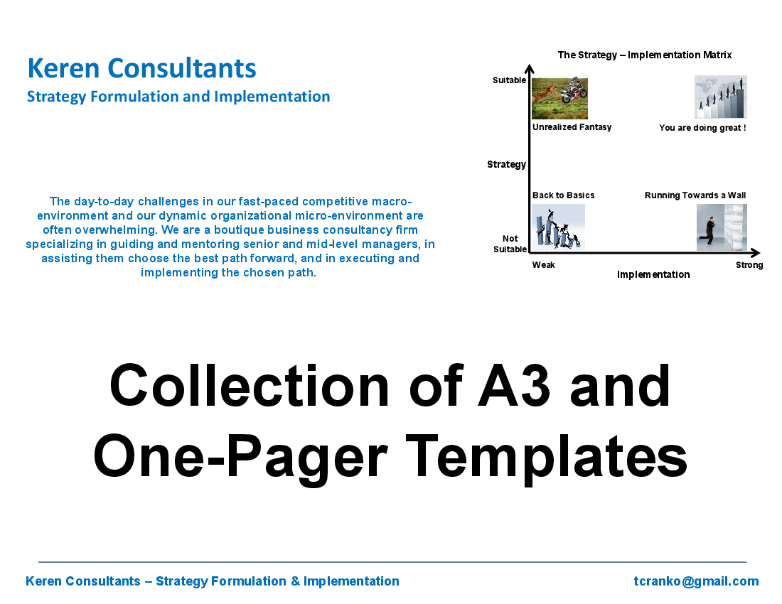 This is a partial preview of Collection of A3 and One-Pager Templates (72-slide PowerPoint presentation (PPTX)). Full document is 72 slides. 