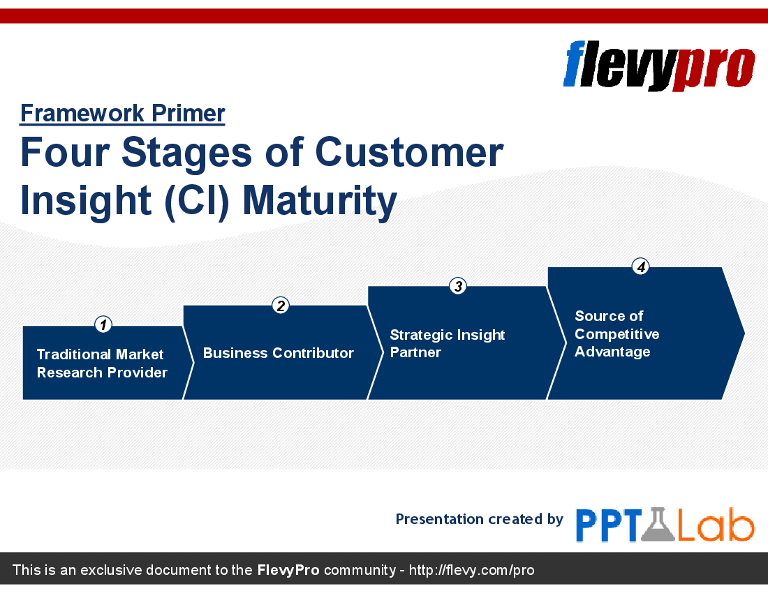 This is a partial preview of Four Stages of Customer Insight (CI) Maturity (21-slide PowerPoint presentation (PPT)). Full document is 21 slides. 