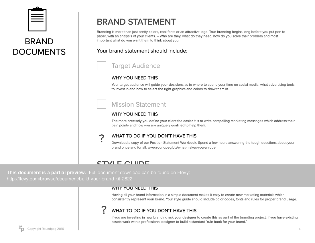 Build Your Brand Kit (8-page PDF document) Preview Image