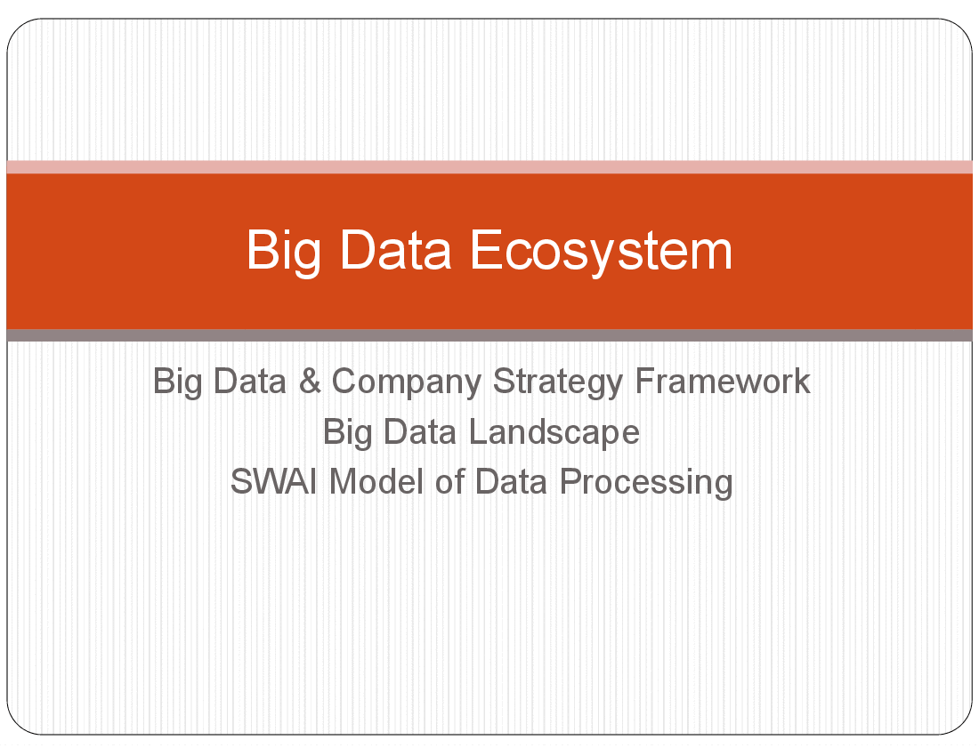 This is a partial preview of Big Data Ecosystem (41-slide PowerPoint presentation (PPTX)). Full document is 41 slides. 