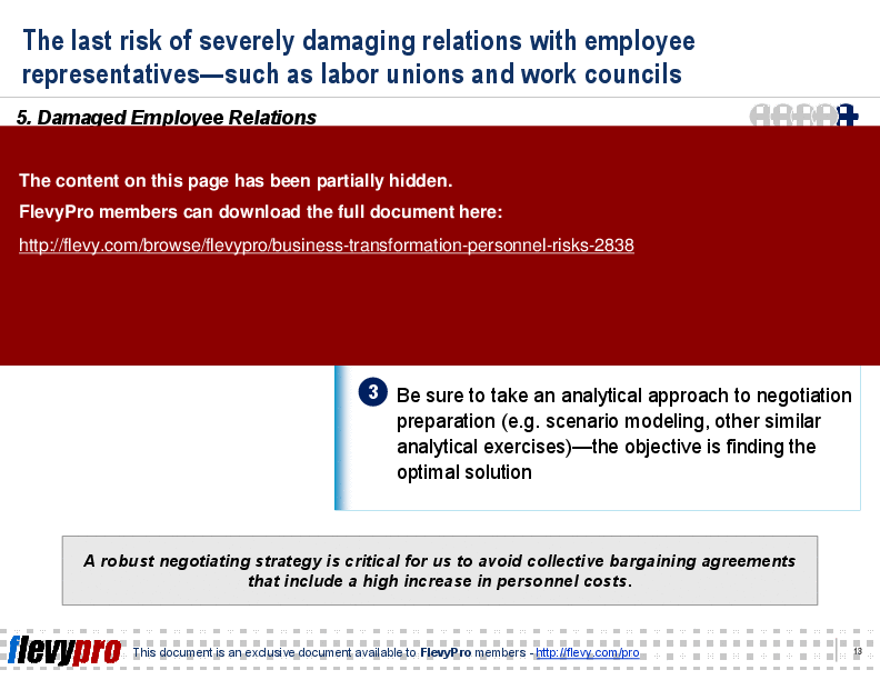 This is a partial preview of Business Transformation: Personnel Risks (19-slide PowerPoint presentation (PPT)). Full document is 19 slides. 