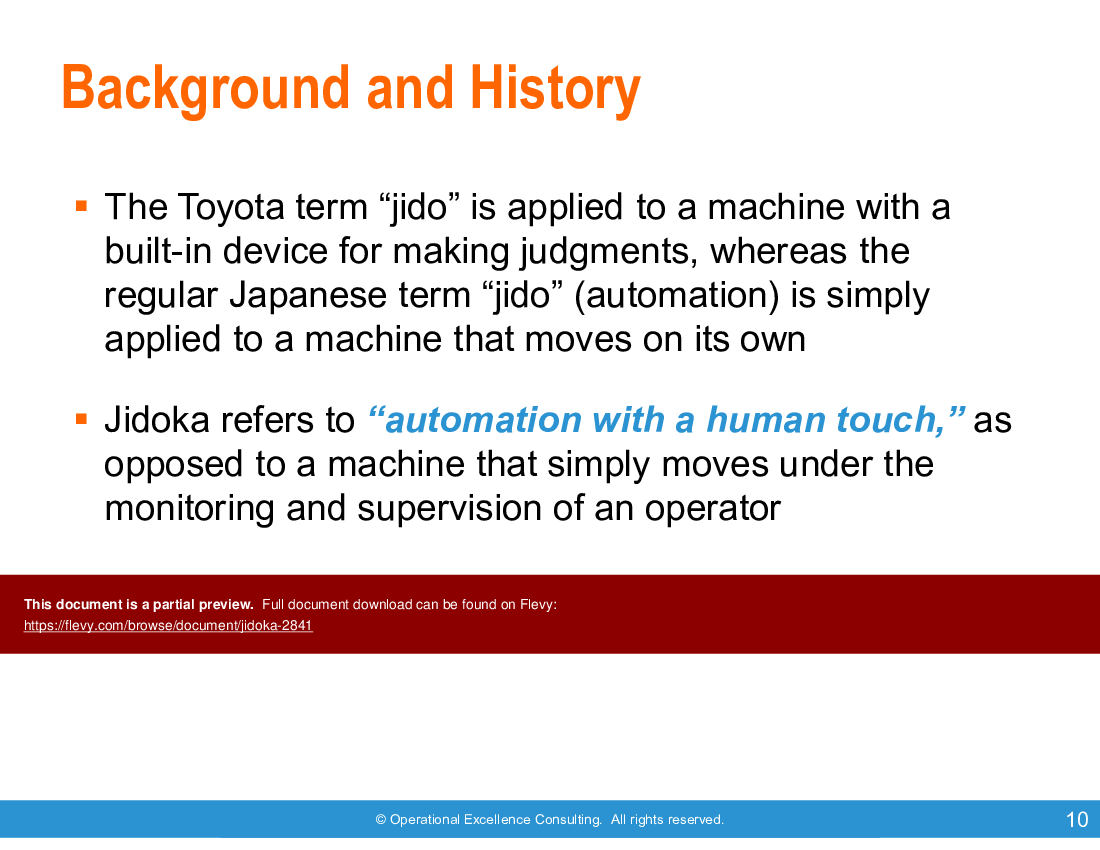 Jidoka (83-slide PowerPoint presentation (PPTX)) Preview Image