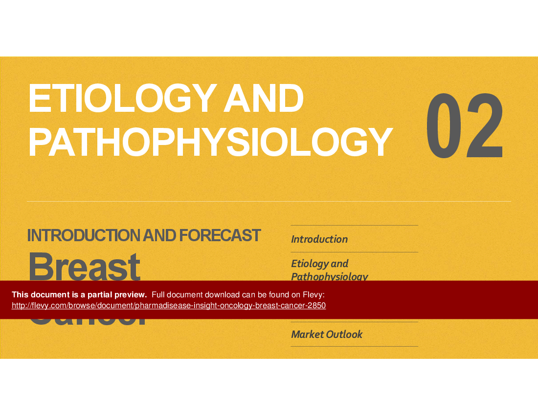 This is a partial preview of Pharma Disease Insight: Breast Cancer (Oncology) (31-slide PowerPoint presentation (PPTX)). Full document is 31 slides. 