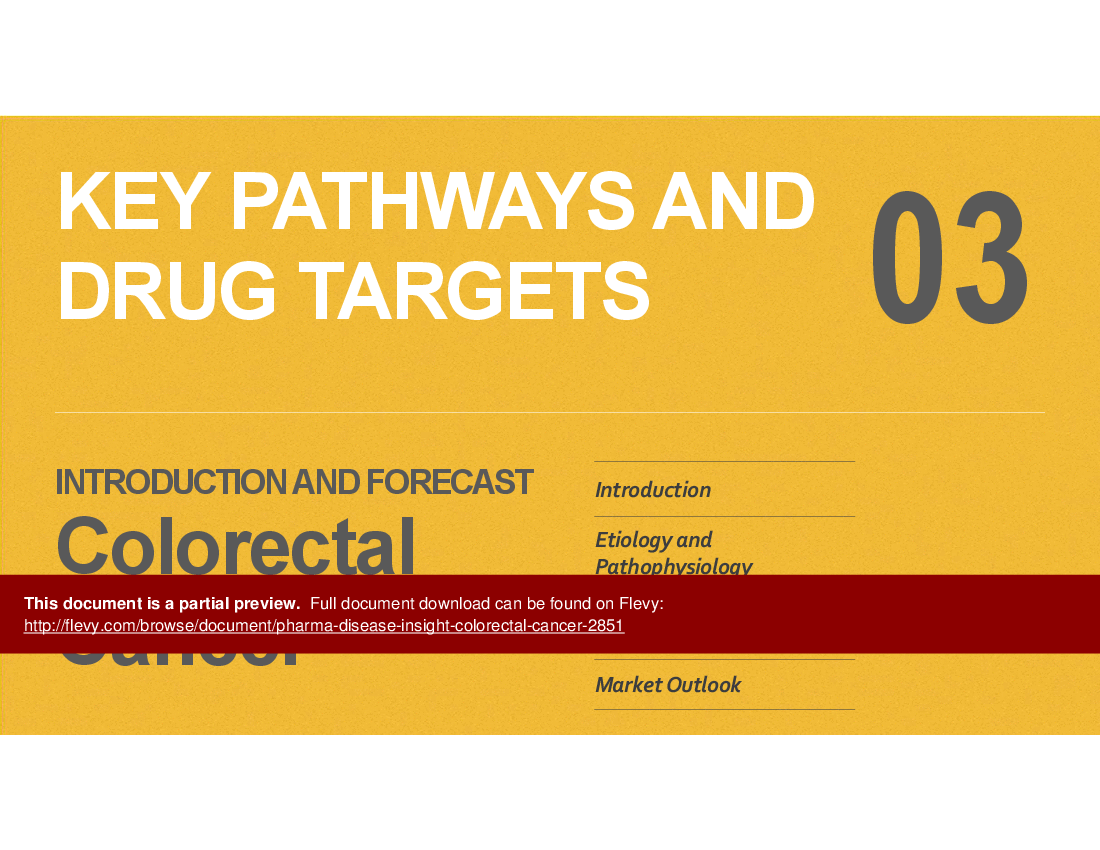 Pharma Disease Insight: Colorectal Cancer (28-slide PPT PowerPoint presentation (PPTX)) Preview Image