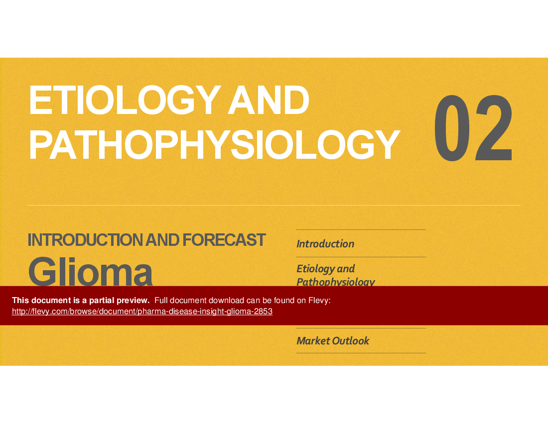 This Is A Partial Preview Of Pharma Disease Insight Glioma Full 