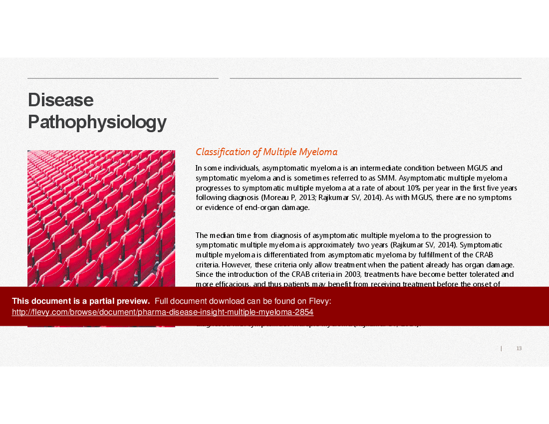 This is a partial preview of Pharma Disease Insights: Multiple Myeloma (29-slide PowerPoint presentation (PPTX)). Full document is 29 slides. 